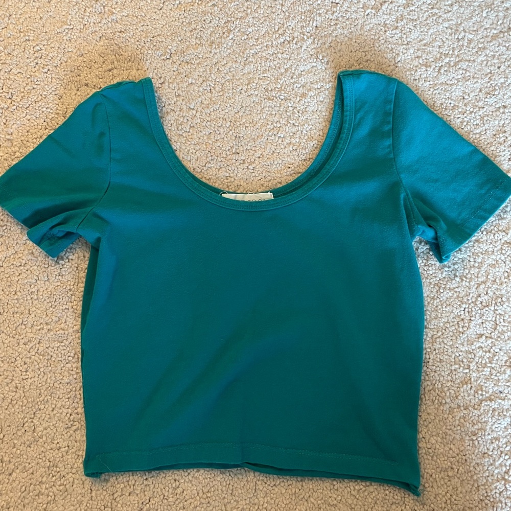 Forever 21 Teal Crop Top